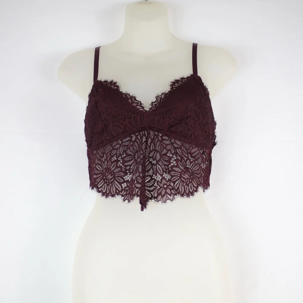 Aerie‎ Plum Lace Bralette Size M